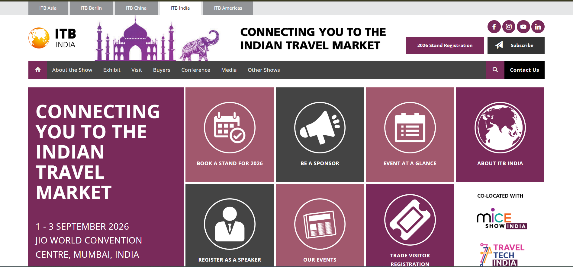 ITB India 2026 – India Travel & Tourism Trade Mart